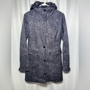Guess Black & White Hooded Jacket | XS